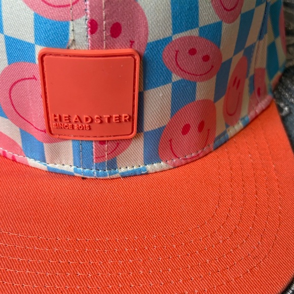 Cheerful Smiley Face Kids Cap - Pink and Orange - Picture 2 of 6